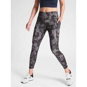 Athleta Lightning Camo 7/8 Tight in Lightning Camo Black